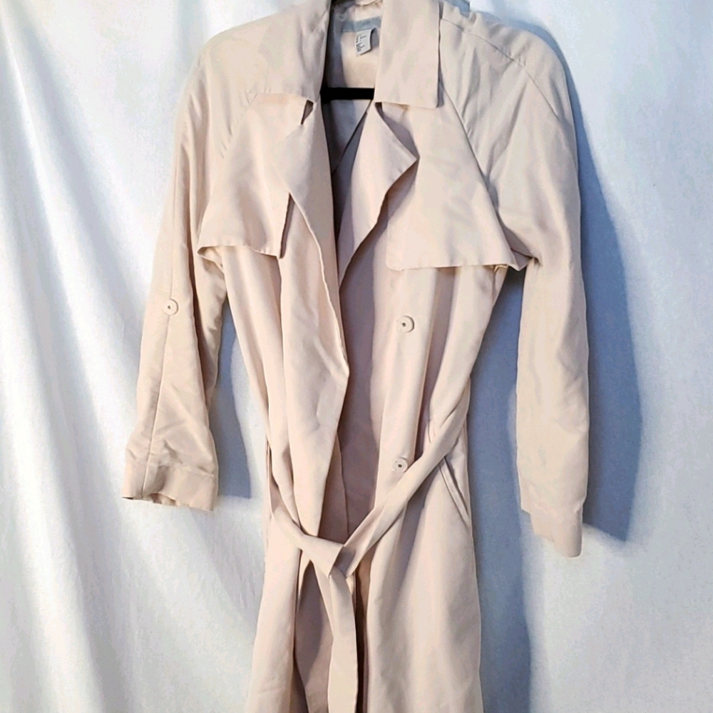 Blush Pink Lightweight Trench Coat